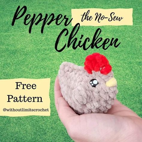 Crochet Pepper, Chicken Crochet Pattern, Crochet Knowledge, Chicken Crochet, Crochet Tutorial Pattern, Chicken Pattern, Easy Crochet Animals, Crochet Chicken, Basic Crochet