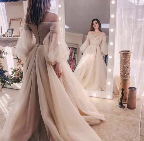 Prom Dresses 2020 Long, Champagne Prom Dress Long, Prom Dresses Long Sleeve, Champagne Prom Dresses, School Event Dress, Champagne Prom Dress, Tulle Evening Dress, Top Wedding Dresses, Prom Dresses For Teens