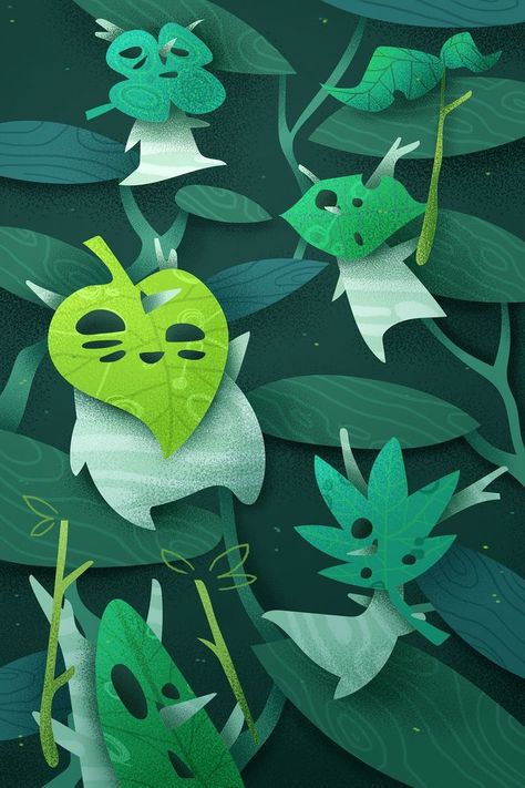 Plant Creatures, Korok Zelda, Zelda Wallpaper, Zelda Wedding, Katamari Damacy, Zelda Tattoo, Paper Magic, Zelda Breath Of The Wild, Forest Illustration