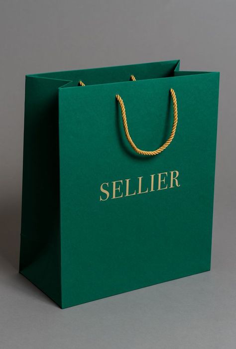 Luxury Rope Handle Paper Bag Luxury Jewelry Packaging Boxes, Luxury Paper Bag, Shopping Bag Design, Clothing Store Displays, Paper Bag Design, Luxury Packaging Design, Retail Bags, Recycle Bag, Elegant Business Cards