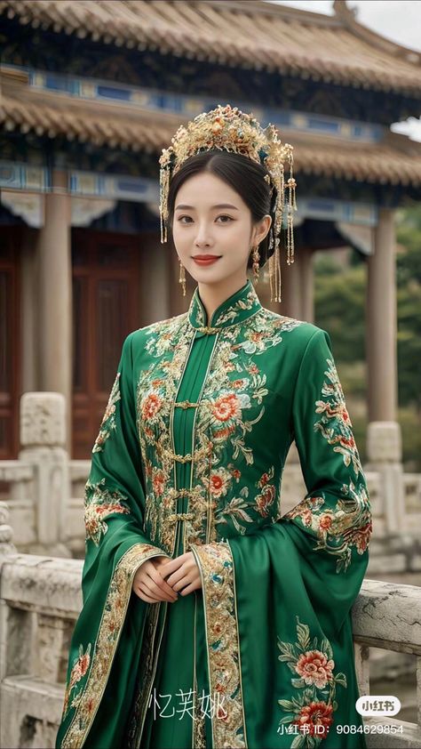 Harem Outfit, Chinese Wedding Dress Traditional, Chinese Clothing Traditional, Traditional Asian Dress, Wedding Dress Sketches, Chinese Wedding Dress, Chinese Fashion, Hanfu Dress, Fashion Gowns