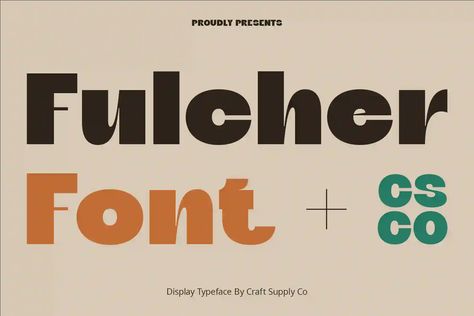 Fulcher – Bold Sans Serif Free Funky Style, Company Logos, Your Message, Funky Fashion, Sans Serif Fonts, Business Presentation, Serif Font, Glyphs, Presentation