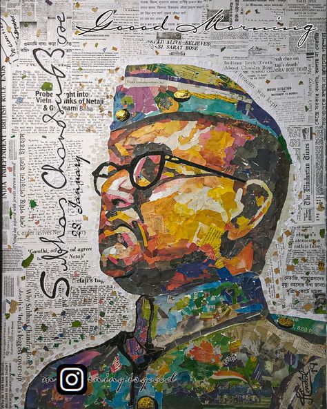 Indian National Army, Netaji Subhash Chandra Bose, Subhash Chandra Bose, Freedom Fighters Of India, Subhas Chandra Bose, Independence Day Drawing, Bengali Art, Freedom Fighter, Buddha Art Painting