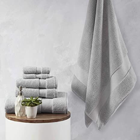 Spa Colors, Feather Touch, Fibre And Fabric, Gray Towels, Spa Towels, Mesa Exterior, Bathroom Spa, Bathroom Collections, Madison Park