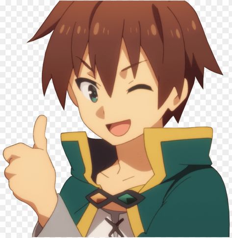 Konosuba Kazuma, Thumbs Up Drawing, Anime Clipart, Smile Icon, Anime Smile, Lone Wolf, Figure Drawing Reference, Edit Icon, Free Anime