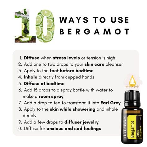 Bergamot Essential Oil Uses, Diy Bath Oil, Tea Infusion Recipes, Fall Diffuser Blends, Essential Oils For Pain, Bergamot Orange, Bergamot Essential Oil, Essential Oils For Hair, Bergamot Oil