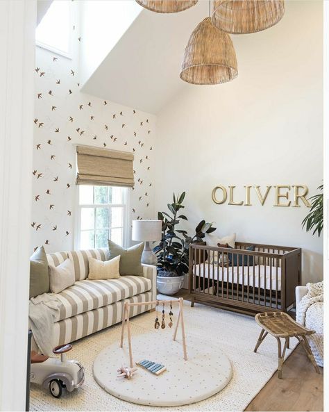 Baby Rooms & Nurseries | FishFam | Madison Bontempo Madison Fisher, Brown Crib, Nursery Interior Design, Pure Salt Interiors, Pure Salt, Nursery Room Design, Baby Room Design, Nursery Inspo, Nursery Baby Room