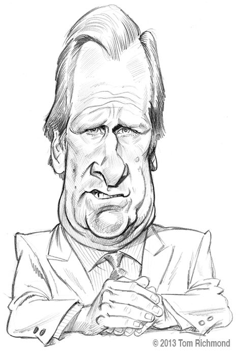 jdaniels Tom Richmond, Love Character Design, Caricature Tutorial, Jeff Daniels, Love Character, Caricature Sketch, Funny Caricatures, Caricature Artist, Celebrity Caricatures