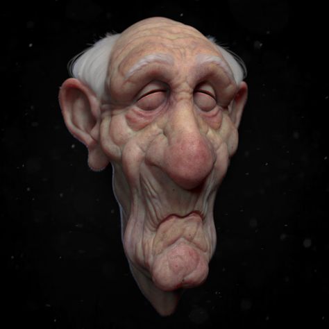 Old Man Sculpture, Old Man Reference, Old Man Character Design, Old Man Drawing, Old Man Face, 3d Karakter, Zbrush Character, Realistic Cartoons, Sculpted Doll