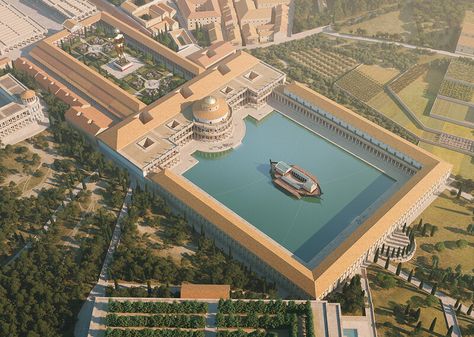 Empire Architecture, Imperiul Roman, Roman House, Artificial Lake, Roman City, Roman Architecture, Architecture Building Design, Roman History, 1st Century