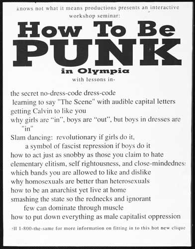 How to be punk in Olympia Punk Ideology, Punk Tips, 90s Zines, Punk Magazine, Punk 90s, Anarcho Punk, Punk Movement, Punk Culture, Punks Not Dead