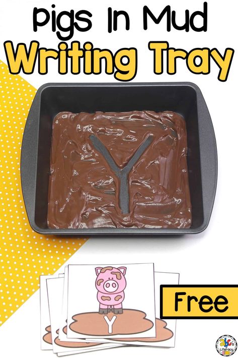 Letter Formation Activities, Farm Activities Preschool, Muddy Pigs, National Pig Day, Farm Theme Preschool, Pig In Mud, Multisensory Activities, Farm Unit, Farm Preschool