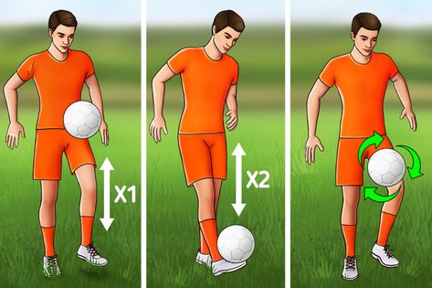 Juggle A Soccer Ball, Soccer Juggling, Motor Coordination, How To Juggle, Soccer Tips, Soccer Skills, Activity Ideas, Juggling, 5 Minute Crafts