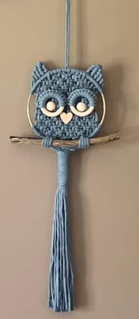 Craft Knots, Macrame Animals, Macrame Home Decor, Macrame Owl, Macrame Art, Macrame Design, Macrame Patterns, Beaded Jewelry Diy, Craft Gifts