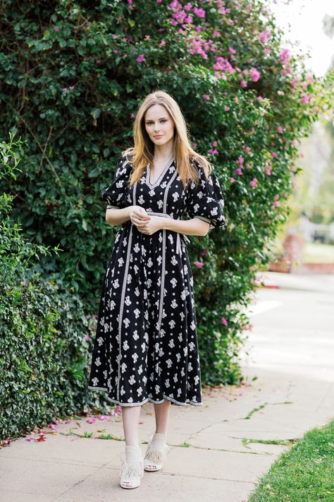 Miss USA 2011 Alyssa Campanella of The A List blog wearing Rebecca Taylor La Vie Blanche Fleur Dress Alyssa Campanella, The A List, Miss Usa, Welcome Spring, Rebecca Taylor, Balloon Sleeves, Iceland, Dresses, How To Wear