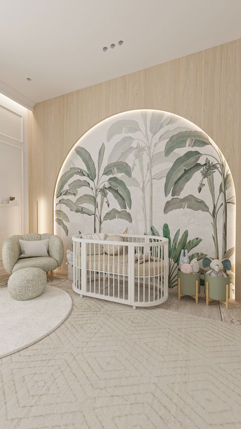 Neoclassical Minimalist Nursery Design Modern Nursery Design, Nursery Interior Design, Nursery Room Furniture, Minimalist Nursery, Sofa Bed Design, Nursery Room Design, Baby Room Inspiration, Future Apartment Decor, Nursery Room Inspiration