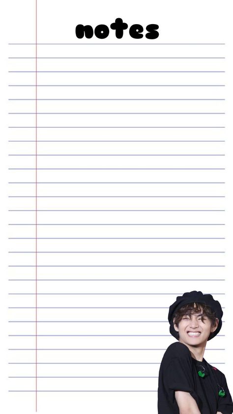 Taehyung Template, Note Template, Notes Template, Note Paper, Kim Taehyung, Cute Outfits