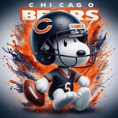 Denver Broncos Art, Broncos Wallpaper, Chicago Bears Wallpaper, Chicago Bears Pictures, Snoopy Drawing, Nightmare Before Christmas Tattoo, Woodstock Snoopy, Snoopy Funny, Snoopy Images