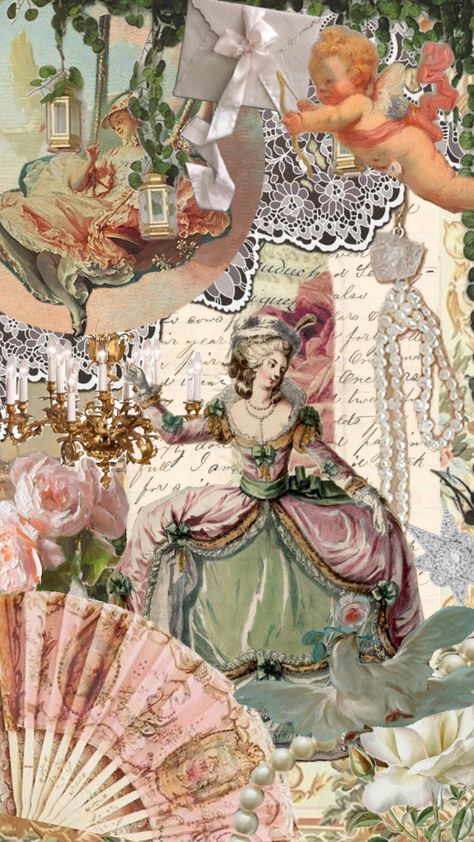 #vintage #coquetteaesthetic #vibes Victoriancore Aesthetic, Victorian Mood Board, Rococo Background, Kingdom Vibes, Marie Antoinette Aesthetic, Royal Flowers, Rococo Aesthetic, Victorian Vibes, Whimsical Wallpaper