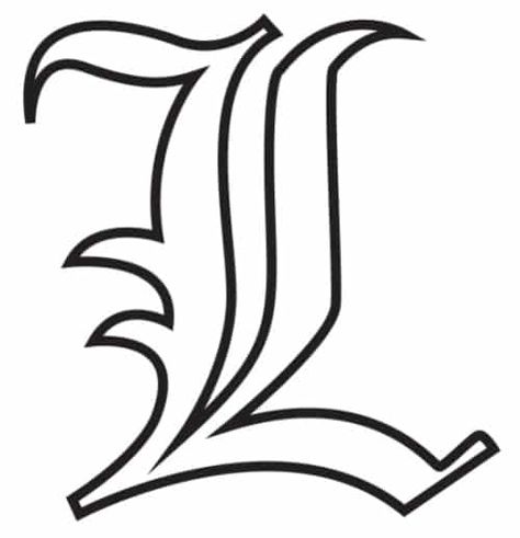 Letter L Font Design, L Calligraphy Letter, L Font Design, L Letter Design Art, Letter L Calligraphy, Old English L, Letter L Design, L Font, L Drawing