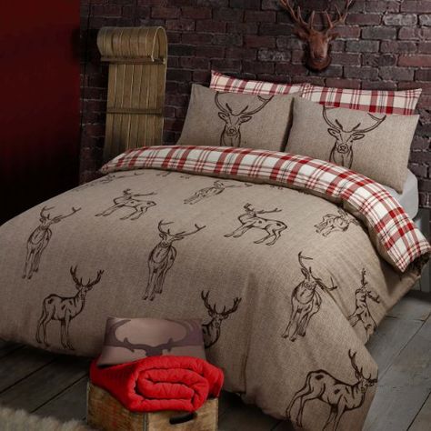 Bedroom Bed Sheets, Country Room Ideas, Hunting Bedroom, Deer Bedding, Christmas Bedrooms, Country Room, Beige Duvet Covers, Bed Comforter Sets, King Size Duvet