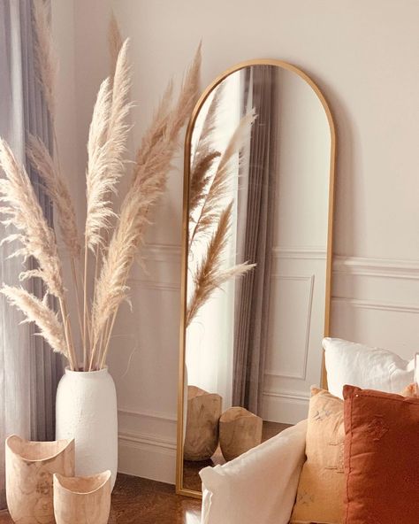 Large Bedroom Mirror, Arched Full Length Mirror, Wall Hanging Decorations, Mirror Wall Hanging, Stylish Mirror, Beautiful Mirror, Arch Mirror, Tiny House Decor, Living Room Mirrors