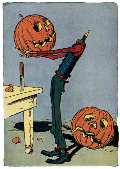 Jack Pumpkinhead and the Sawhorse Oz Illustration, Zazzle Paper, Illustration Postcard, Halloween Countdown, Halloween Illustration, Pumpkin Head, Halloween Images, Spooky Scary, Halloween Inspiration