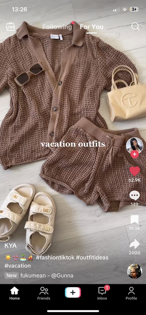 Vacation Outfits Women, Cute Vacation Outfits, Summer Holiday Outfits, Spring Break Outfit, Vacay Outfits, Cute Comfy Outfits, Baddie Outfits Casual, Cute Simple Outfits