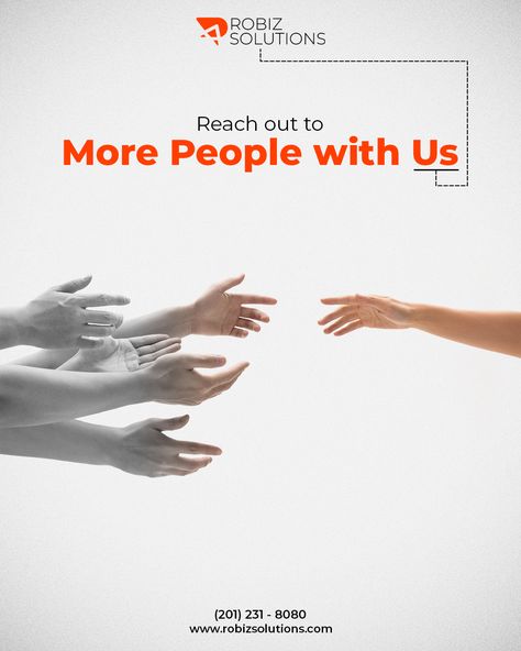 Extend your Reach, Grow your Business! In today’s competitive landscape, reaching the right audience is key to your success. Our tailored marketing strategies ensure that your message connects with more people, expanding your brand's influence and impact. Let’s grow your audience together! Contact us today! www.robizsolutions.com #DigitalMarketing #BusinessGrowth #ReachYourAudience #MarketingSolutions #BusinessStrategy #CustomerEngagement #MarketingAgency #LeadGeneration #MarketingExperts... Influencer Marketing Strategy, Growth Hacking, Customer Engagement, Social Media Design Graphics, Design Graphics, Marketing Strategies, Influencer Marketing, Grow Your Business, Business Strategy