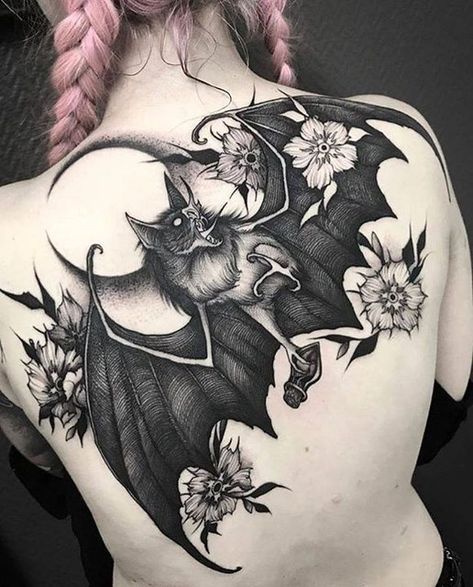 Photo | #Dark&Mysterious: 3,136 Likes, 25 Comments - ⠀⠀⠀⠀⠀⠀⠀… | Flickr Tattoo Planets, Tattoo Fairy, Gotik Tattoo, Tattoo Wallpaper, Dekorasi Halloween, Sanskrit Tattoo, Tattoo Dotwork, Kunst Tattoos, Bat Tattoo