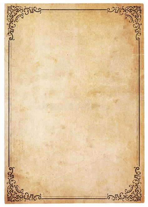 Blank Antique Paper With Vintage Border. Aged, yellowing paper with stains and s , #SPONSORED, #Aged, #Border, #paper, #yellowing, #Antique #ad Stary Papier, Papel Vintage, Old Paper Background, طابع بريدي, Vintage Paper Background, Vintage Borders, Yellow Paper, Borders And Frames, Borders For Paper