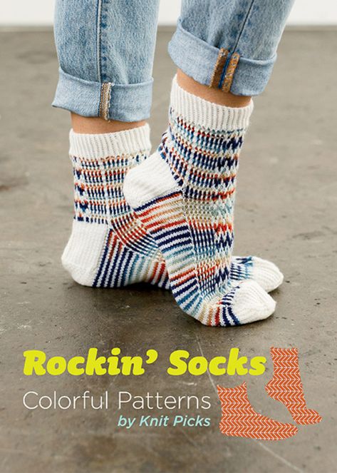 May News: Rockin' Socks & Knit Bits - KnitPicks Staff Knitting Blog Sock Yarn Knitting Patterns, Unique Socks, Hand Knit Socks, Knitting Blogs, Colorful Patterns, Pattern Collection, Circular Knitting Needles, Knit Picks, Sock Patterns