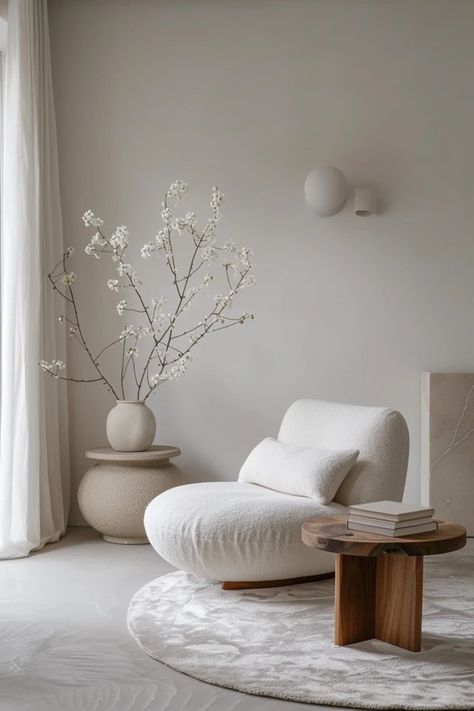 Top Minimalist Bedroom Decor Trends for 2024 Minimalistic Furniture Design, Minimalist Lounge Room, Bedroom Lounge, Minimalist Studio, Minimalist Salon, Minimalistic Bedroom, Bedroom Trends 2024, 2024 Interior Design Trends, Spring Bedroom Decor