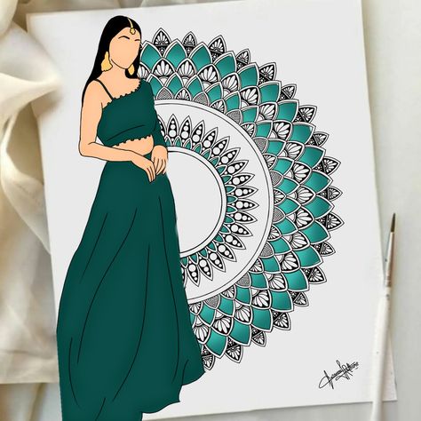 A5 Size Drawings, Girl Sketches, Drawings With Meaning, Creative Book Cover Designs, Meaningful Paintings, Mandala Sketch, Mandala Book, Doddle Art, Disney Canvas Art