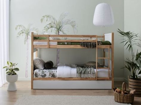 King Single Bunk Bed, Crate And Barrel Bunk Bed, Kids Room With Bunk Beds, King Single Bunk Beds, Oak Bunk Beds, Single Trundle Bed, Bunk Beds For Boys Room, Kids Bedroom Furniture Design, Wooden Bunk Bed