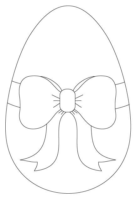 Paasei met strik thema Pasen Easter Crafts To Make, Easter Egg Template, Easter Drawings, Easter Templates, Easter Bows, Easter Coloring Pages, Easter Colouring, Easter Art, Easter Printables