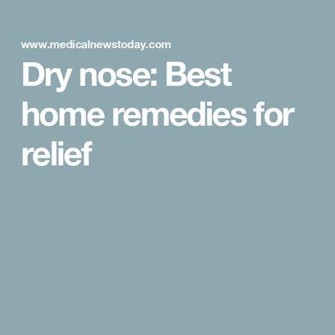 Dry nose: Best home remedies for relief Dry Nose Remedy, Saline Nasal Spray, Nasal Decongestant, Cold Or Allergies, Dry Nose, Neti Pot, Nasal Cavity, Saline Solution, Nasal Passages