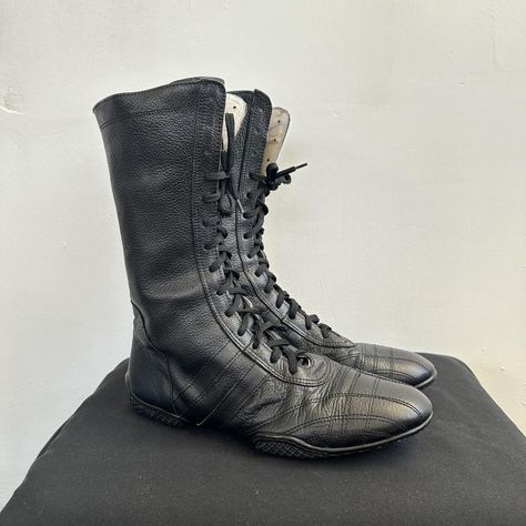 Vintage Genuine Leather Boxers Boots Wrestling Moto... - Depop Boxer Boots, Wrestling Boots, Vintage Wrestling, Interesting Art, Genuine Leather, Wrestling, Boots, Leather, Art