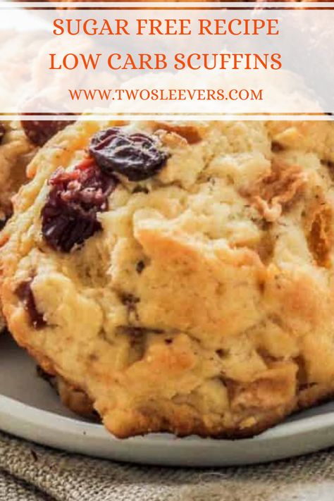 Low Carb Scuffins | Scuffins | Low Carb Scones | Low Carb Fruit Scones | Low Carb Fruit Muffins | Keto Scones | Keto Muffins | Keto Fruit Muffins | Keto Scuffins | Scuffins Recipe | TwoSleevers #scuffins #lowcarbscuffins #lowcarbscones #ketoscones #sugarfreescones Scuffins Recipe, Low Carb Scones, Keto Scones, Carbquik Recipes, Keto Muffins, Fruit Muffins, Fruit Scones, Keto Fruit, Low Fat Low Carb