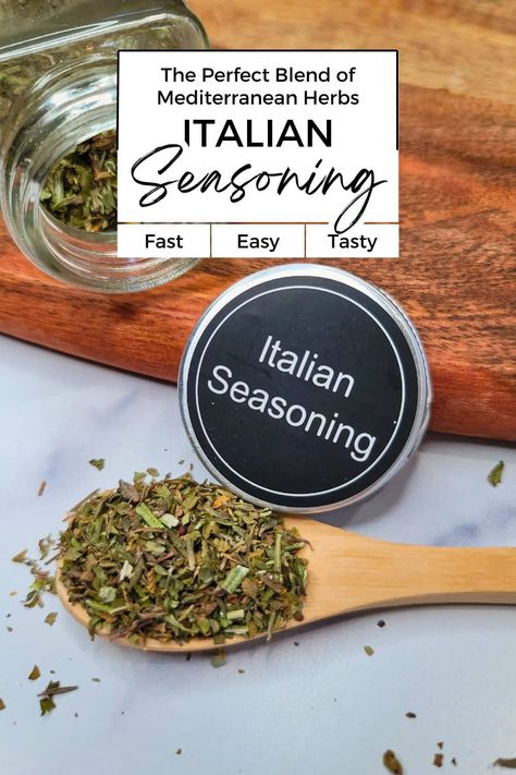 Make your own Italian seasoning with this easy recipe that blends simple pantry herbs for a flavorful homemade spice mix. Learn how to make a DIY herb blend in minutes, perfect for any Italian dish. This easy homemade seasoning allows you to customize flavors, ensuring it’s exactly to your taste. Whether you're cooking pasta or marinating meats, this Italian seasoning will add authentic, rich flavors to your meals. Italian Herb Mix Recipe, Diy Italian Seasoning, Italian Seasoning Blend, Italian Seasoning Recipe, Homemade Italian Seasoning, Homemade Seasoning, Cooking Pasta, Homemade Spice Mix, Spice Blends Recipes