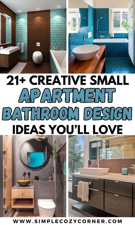 small apartment bathroom design Studio Bathroom Ideas Small Spaces, Small Apartment Interior Design Modern, Apartment Bathroom Design Ideas, Japanese Bathroom Design Small Spaces, Cute Small Bathroom Ideas, Small Apartment Bathrooms, Small Bathroom Ideas Apartment, Tiniest Bathroom, Design Small Apartment