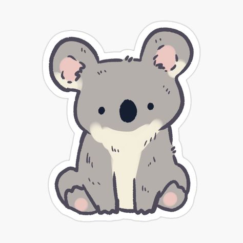 Cute Posca Art, Koala Aesthetic, Koala Sticker, Koala Illustration, Cartoon Koala, Koala Drawing, Drawing Sticker, Doodle Stickers, Mini Stickers