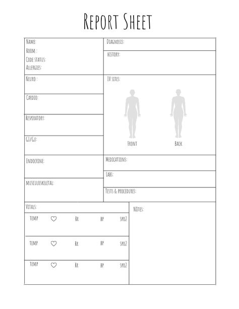 Nursing | Report Sheet | Assessments | Printa Nursing Shift Report Sheet, Patient Chart Template, Nursing Assessment Template, Report Sheets For Nurses Templates, Report Sheets For Nurses, Nurse Report Sheet Templates, Nursing Report Sheet Templates, Evidence Based Practice Nursing, Nursing Physical Assessment