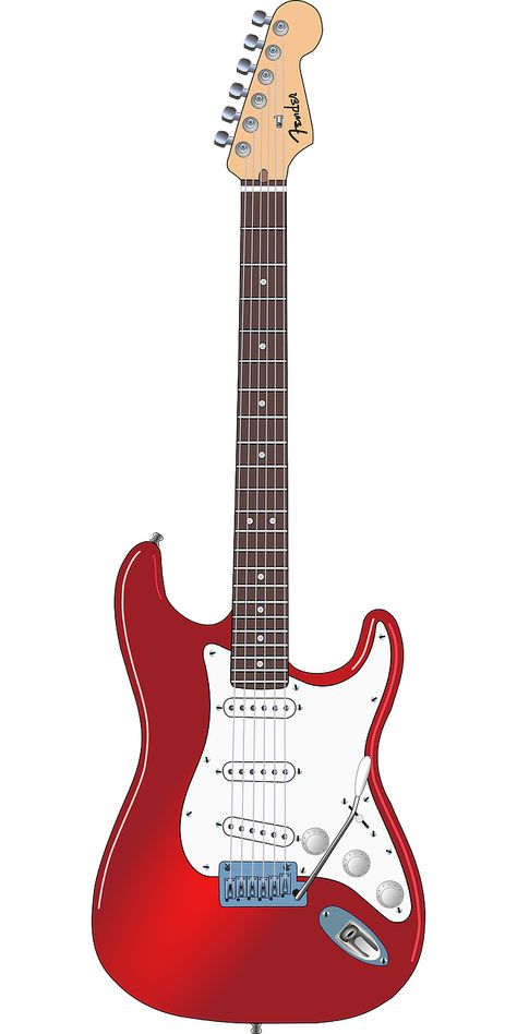 Guitar Electric String - Free vector graphic on Pixabay Festa Rock Roll, Electric Guitar Art, Guitar Clipart, Strat Guitar, Semi Acoustic Guitar, Guitar Gibson, Guitar Images, Guitar Illustration, Guitar Vector