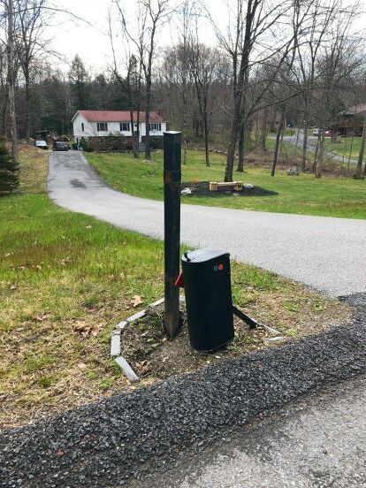 I have been wanting to replace our rusty leaning mailbox for years. I have had a new mail post in my office for a couple of months waiting for the weather to be nice enough to dig…well someone came last week to drop off food and I looked out and they were holding our mailbox in their hand. Totally ripped it off the post...I guess we couldn't wait anymore!    So this is what our mailbox looked like. The landscaping from 5 years ago has been trampled from people running it over, salt fro… Wood Valances For Windows, Range Hood Cover, Old Mailbox, Mailbox Flag, Wood Bowl Decor, Old Tables, Cube Storage Shelves, Mother Daughter Projects, Mailbox Numbers