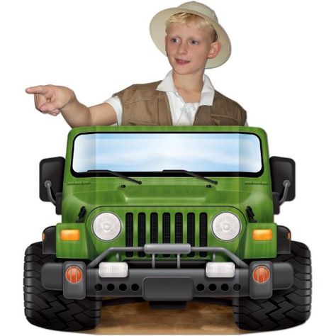 AmazonSmile: Jungle Safari Photo Prop Party Accessory (1 count) (1/Pkg): Toys & Games $6 Destination Dig Vbs, Jungle Vbs, Childrens Party Decorations, Safari Jeep, Jungle Thema, Safari Photo, Vbs Decorations, Jeep Photos, Jungle Tree