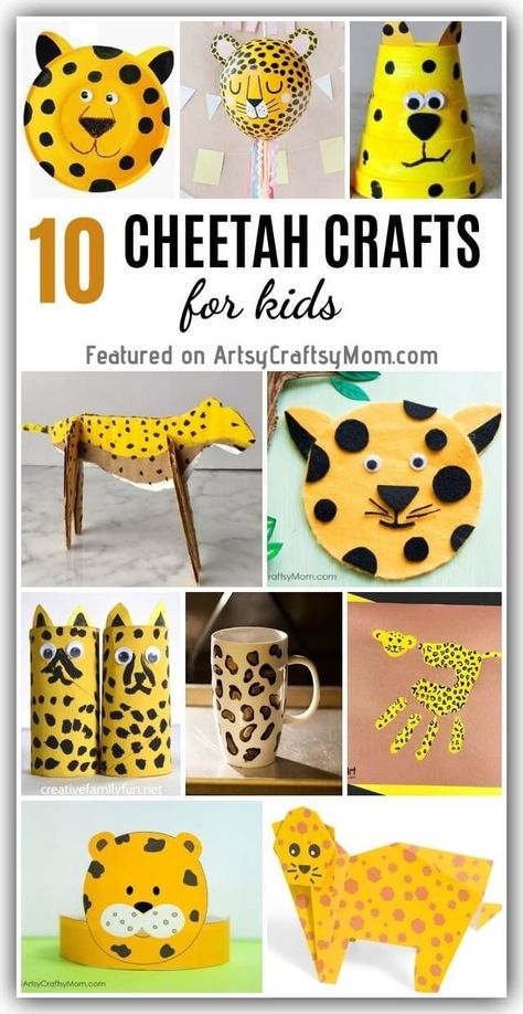 Fast Animals, Cheetah Crafts, Cheetah Birthday Party, Cheetah Party, Cheetah Birthday, Kids Alphabet, Tiger Crafts, Dragon Birthday, The Cheetah