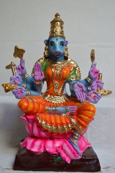 Varahi Mata Varahi Matha, Goddess Varahi, Varahi Mata, Varahi Devi, Buddhist Gods, Laxmi Maa, Bommala Koluvu, Studio Photography Backdrop, Golu Dolls