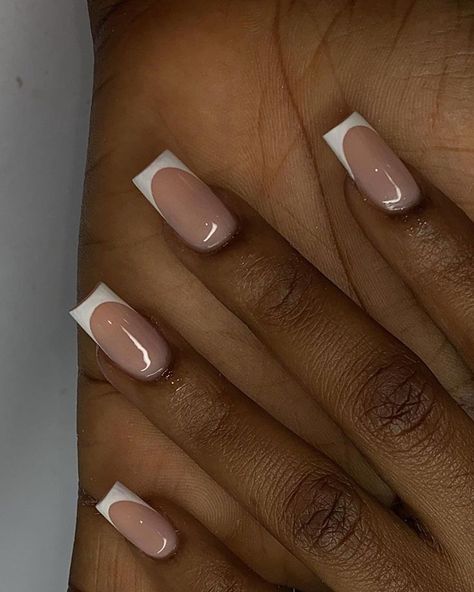 Black Silver Nails, Classy Almond Nails, Almond Acrylic Nails Designs, Pink Tip Nails, Gel Nails French, Work Nails, Glow Nails, Cream Nails, Almond Acrylic Nails