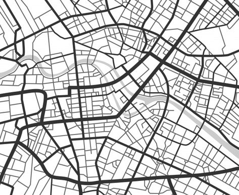 Road Map Design, City Maps Design, City Grid, Navigation Map, City Layout, Map Pattern, Map Background, Abstract City, Paris Map